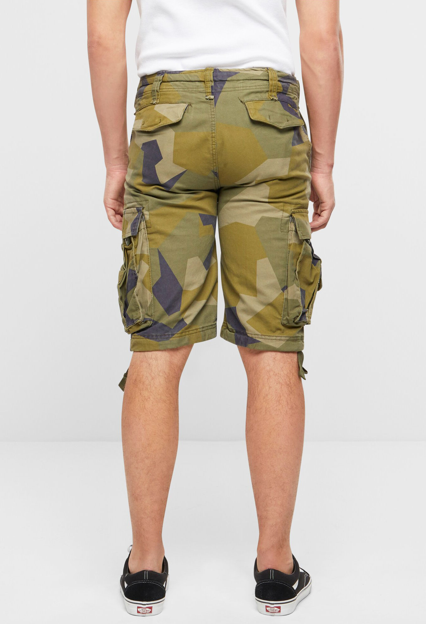 トップス OSHIMAREI Swedish Army Short C/D Fril Vintage Shorts | swedish camo/olive/blue | L | 2002.125.L