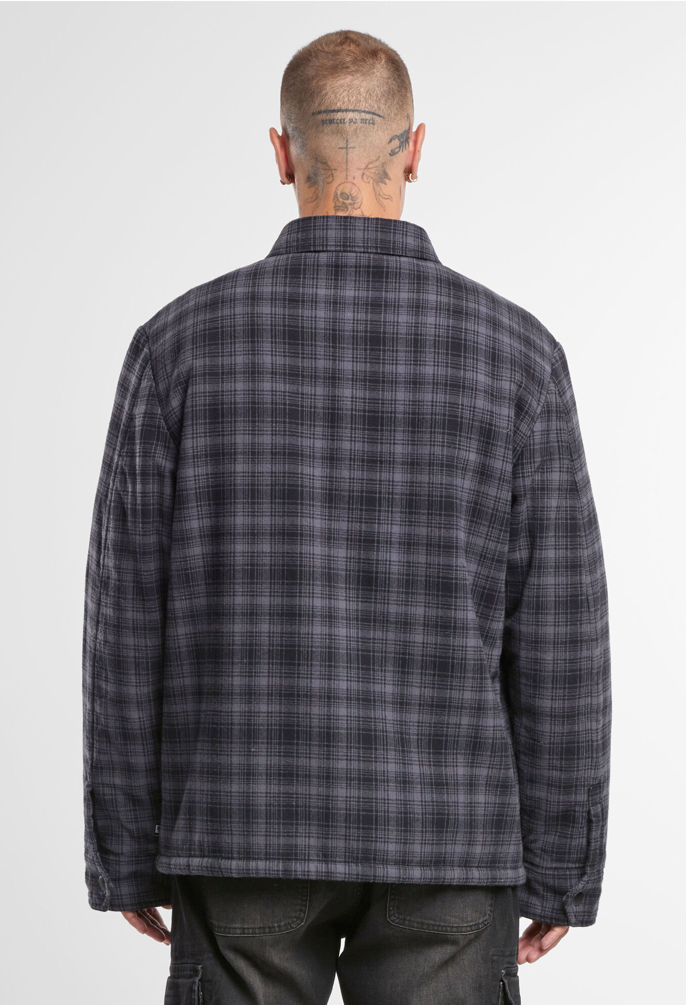 ジャケット・アウター GANGSTERVILLE - BEACH JACKET size L Classic Sherpa Jacket | anthracite/black checkered | 4XL