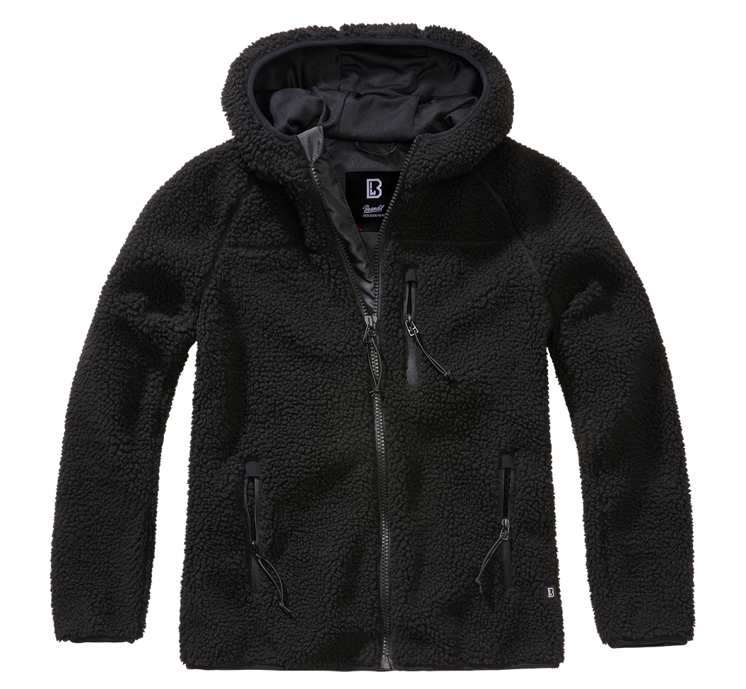 Black teddy jacket with hood online