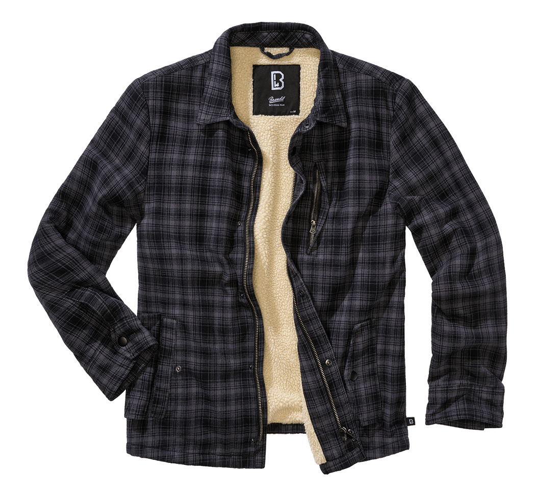 Classic Sherpa Jacket | anthracite/black checkered | 4XL Classic Sherpa Jacket | anthracite/black checkered | 4XL