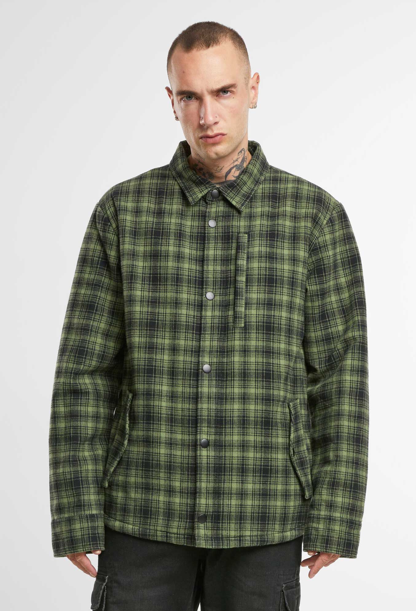 Classic Sherpa Jacket | oliv-black check | 3XL | 3190.277.3XL