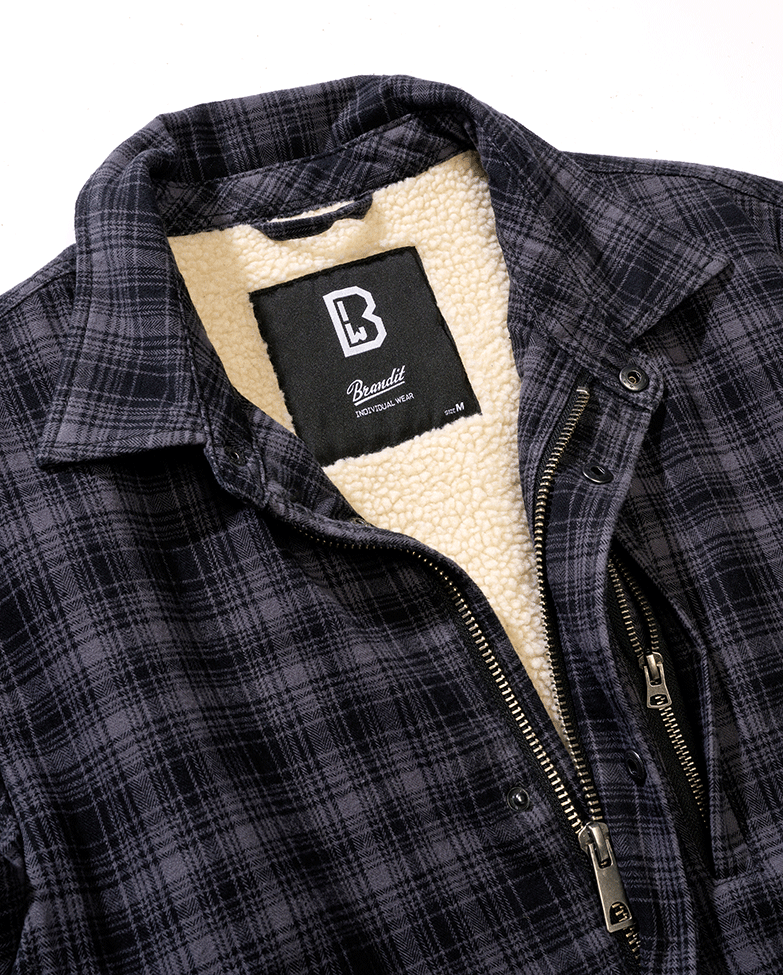 Classic Sherpa Jacket | anthracite/black checkered | 4XL Classic Sherpa Jacket | anthracite/black checkered | 4XL