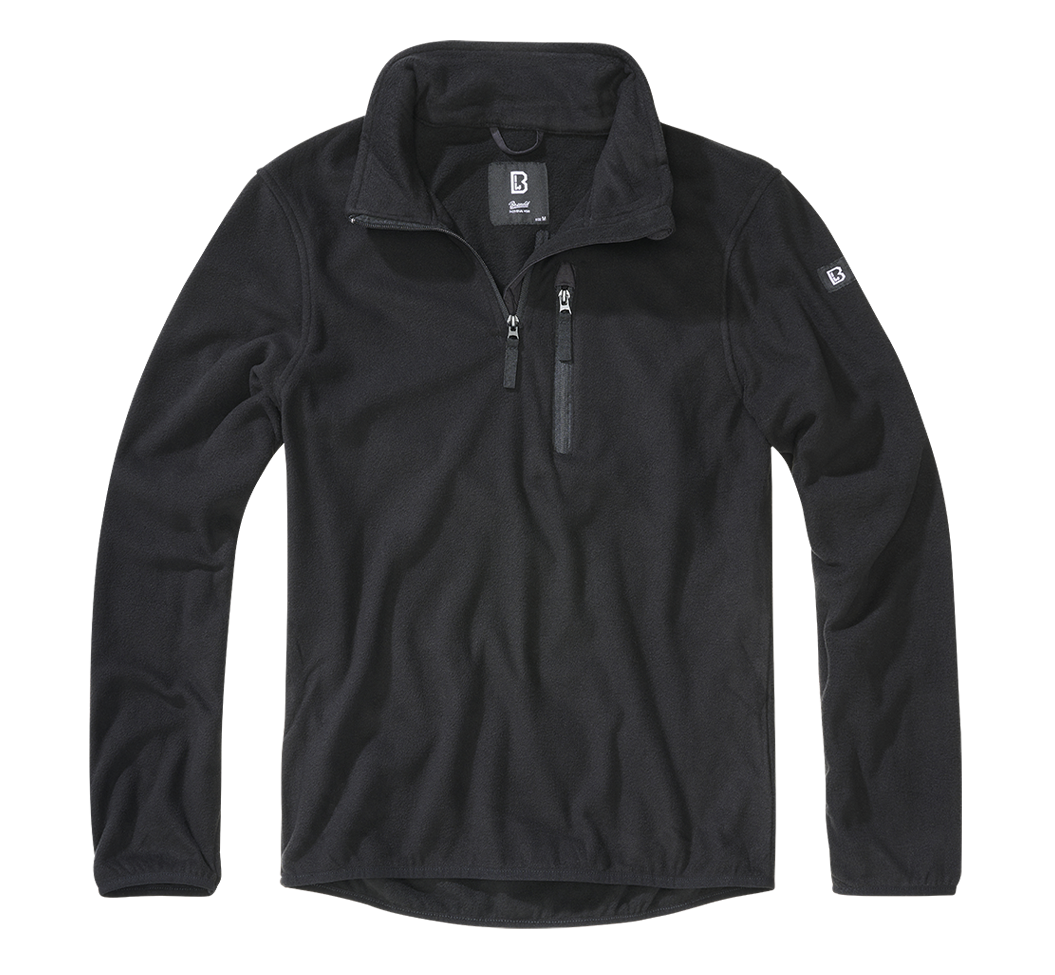 Brandit Fleece Troyer Ripstop BW Sweater – Army Green – Unisex Winter Outdoor Pullover
