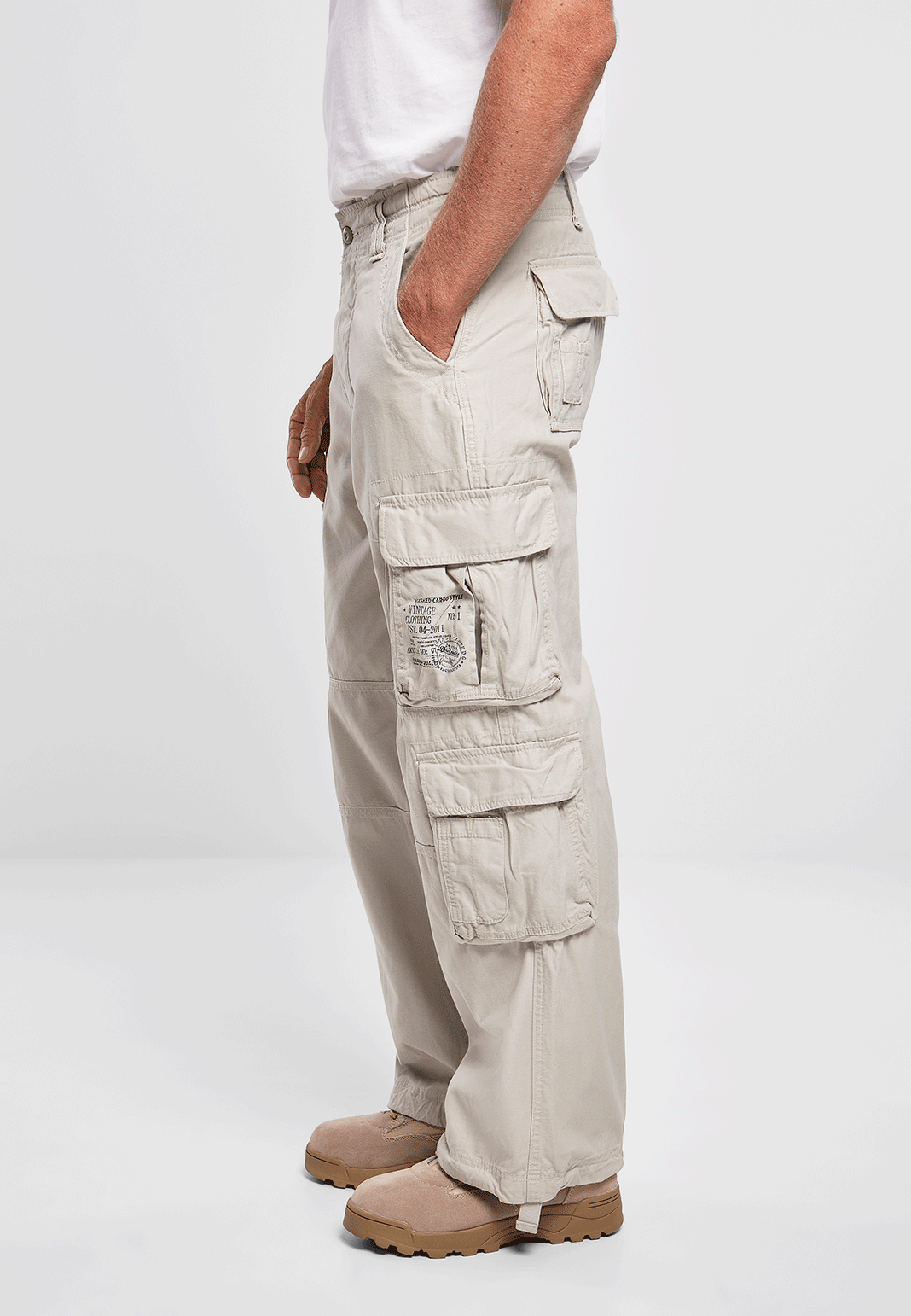 パンツ Euro antique pants vintage pants Vintage Works Pants Mens 38x30 Khaki Buckle Back Sanforized